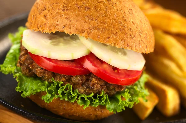 Wegetariańska soczewicy burger — Zdjęcie stockowe