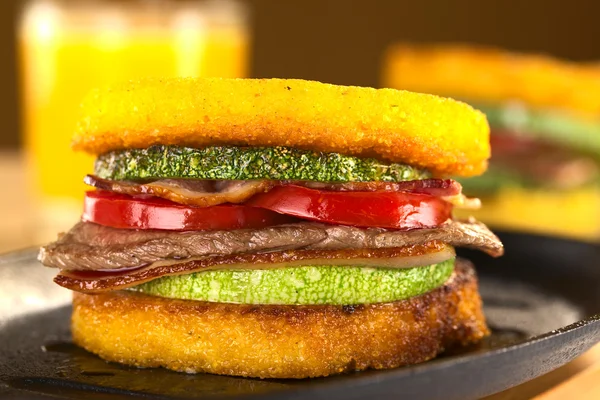 Polenta Burgers — Stock Photo, Image