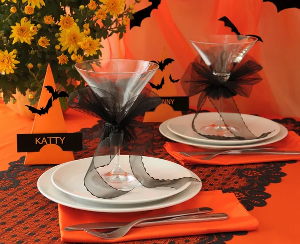La mesa de fiesta en Halloween — Foto de Stock