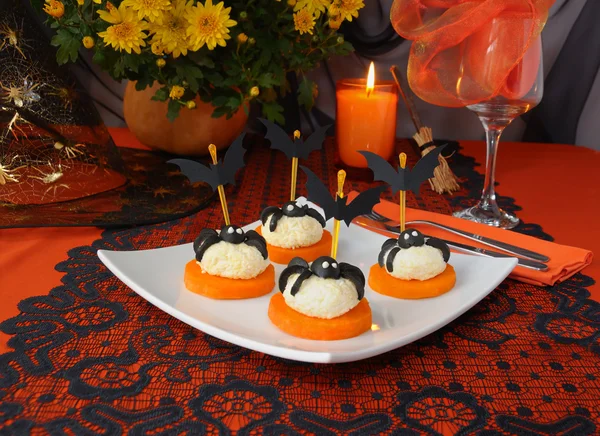 Bolas de queijo para Halloween — Fotografia de Stock