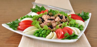 Tuna Salad and vegetables clipart