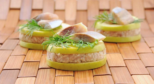 Appetizer of foie herring "forshmak" — Stock Photo, Image