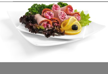 jambon rulo ile horseradish