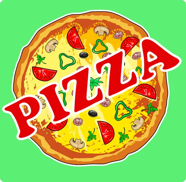 Γεύμα πίτσα — Διανυσματικό Αρχείο