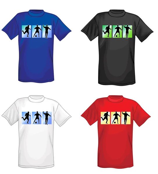 Fotboll t-shirts för män — Stock vektor