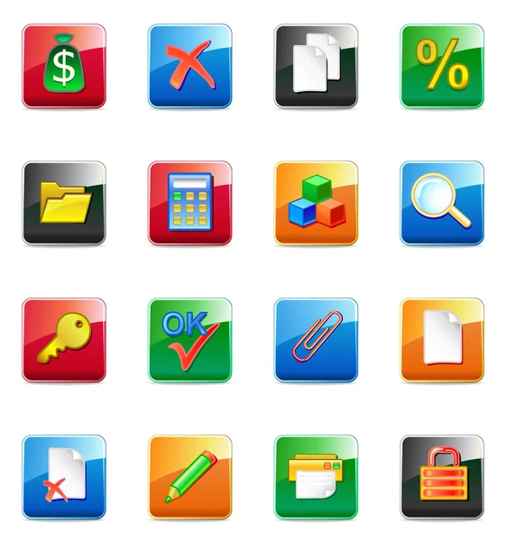 WWW accountant icons — Stock Vector