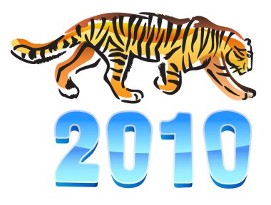 2010 year of tiger clipart