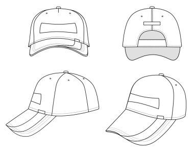 Outline cap vector illustration clipart