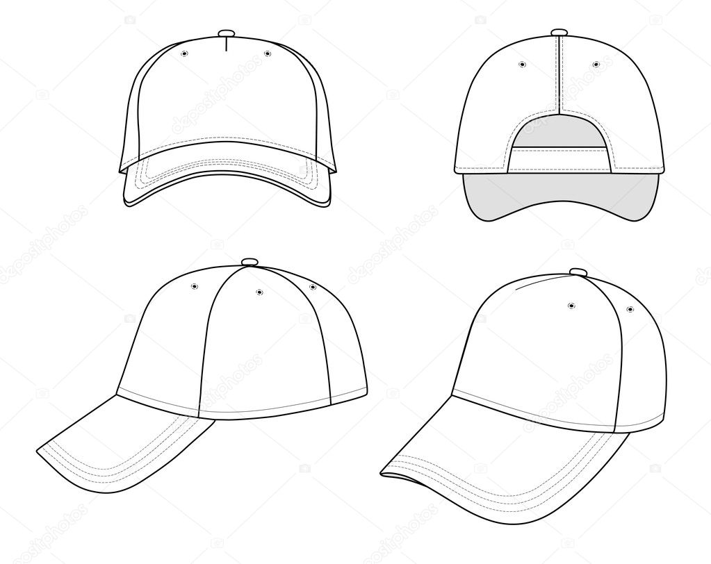 Outline cap vector illustration