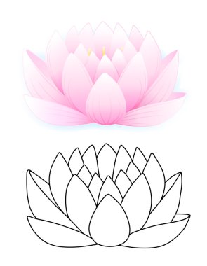 Pink lotus clipart