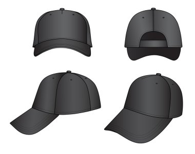 Black cap vector illustration