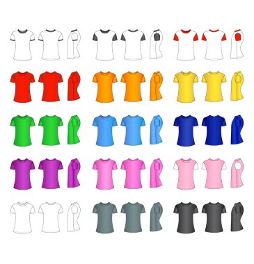 Men's t-shirt templates clipart