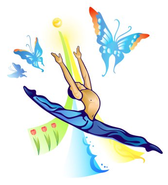 I follow the sun (ballet dancer) clipart