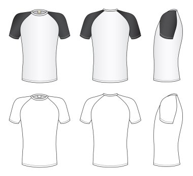 Raglan sleeve t-shirt clipart