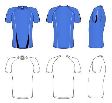 Raglan sleeve t-shirt clipart