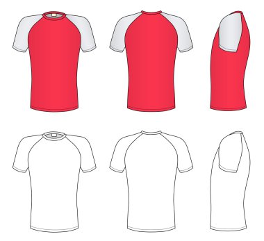 Raglan sleeve t-shirt clipart