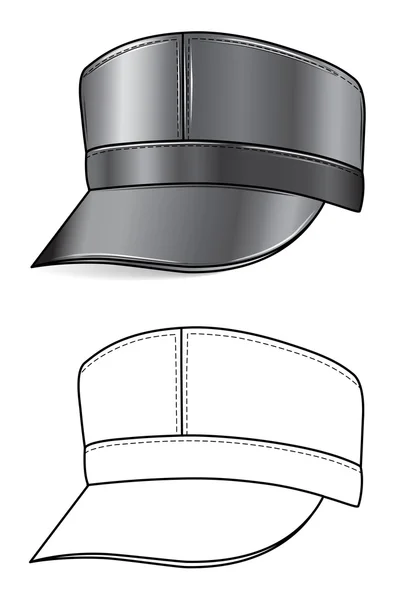 Casquette en cuir — Image vectorielle