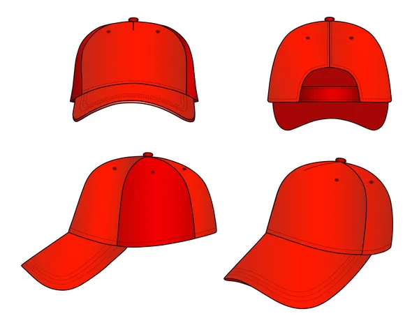 赤い帽子のベクトル図 — ストックベクタ