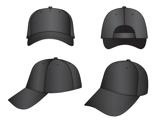 Εικονογράφηση φορέας μαύρη cap — Διανυσματικό Αρχείο