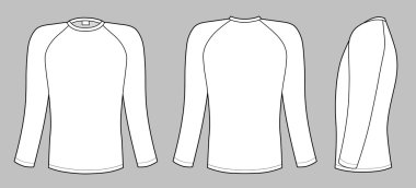 Raglan sleeve t-shirt clipart