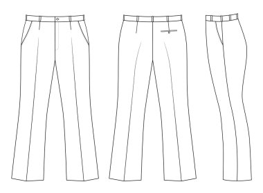 Outline black-white pants clipart