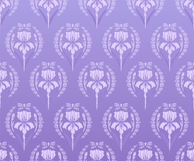 Seamless walpaper iris background clipart