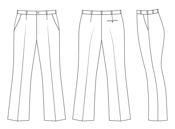 Osnovy černo bílé kalhoty — Stockový vektor