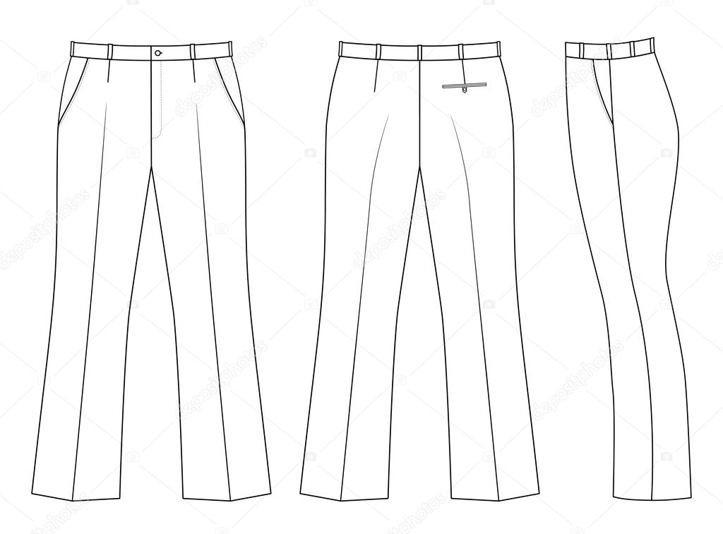 Outline black-white pants