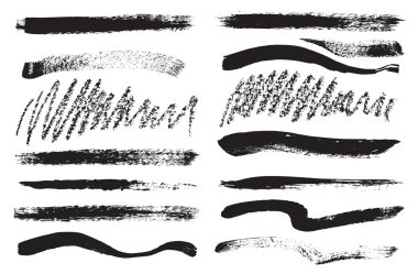 A collection of natural brush strokes clipart