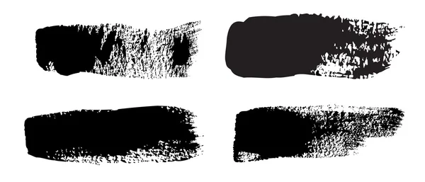 A collection of natural brush strokes — Stock Vector
