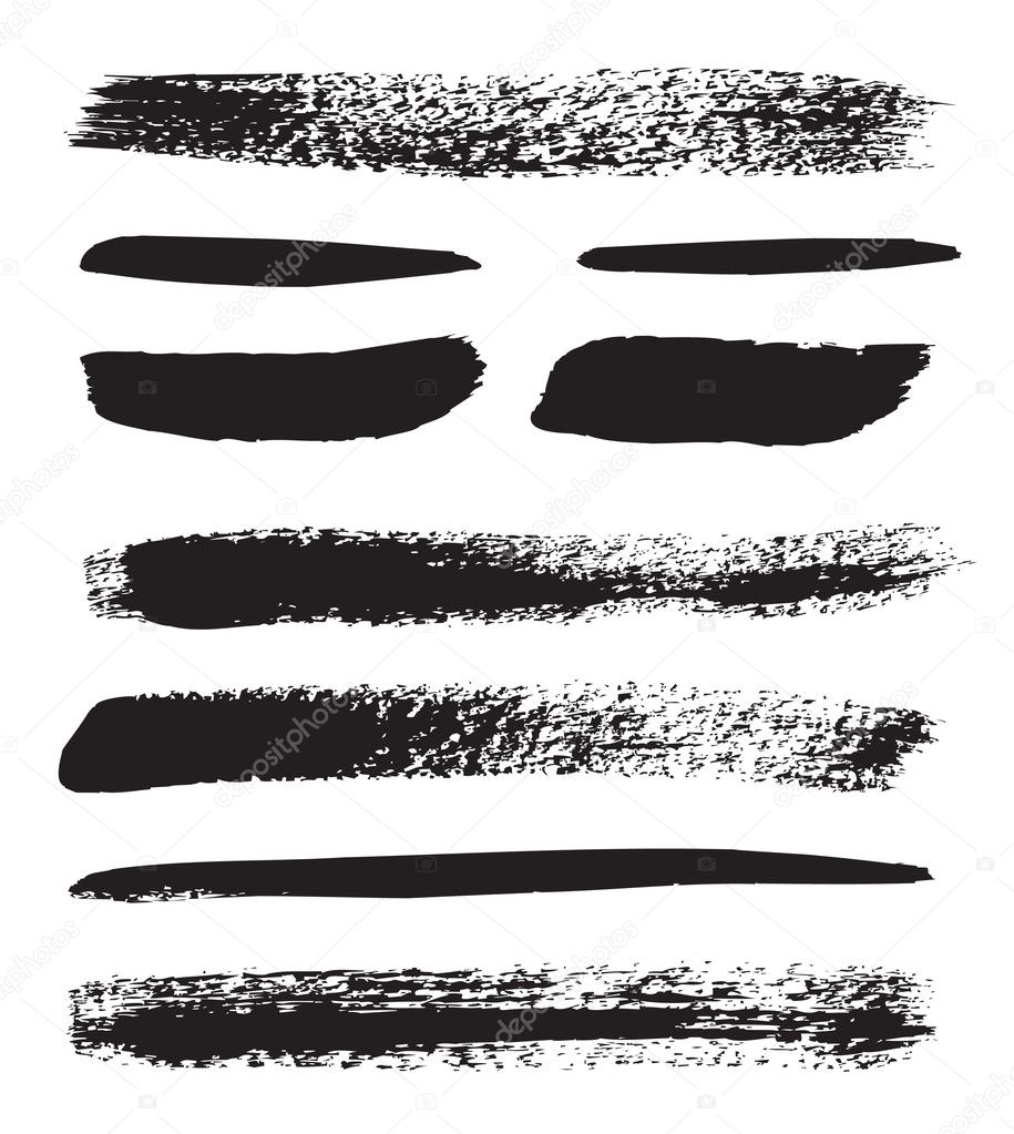 A collection of natural brush strokes