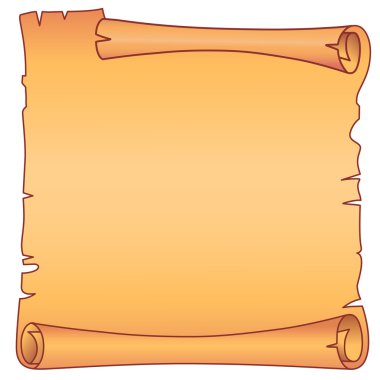 Parchment square scroll clipart