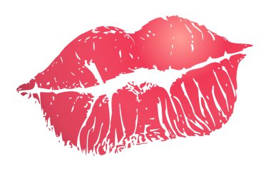 Print of lips clipart