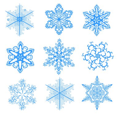 Set of snowflakes clipart