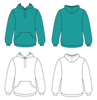 Unisex hoodie clipart