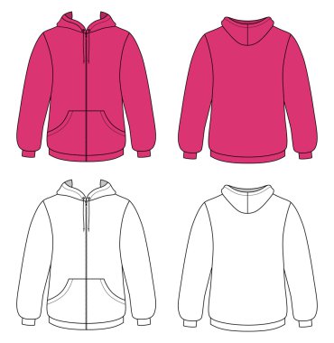 Unisex hoodie clipart