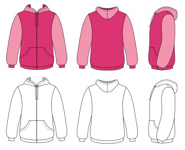 Unisex hoodie clipart