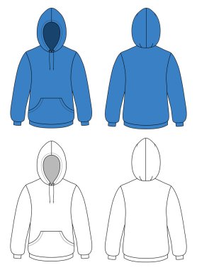 Unisex hoodie clipart