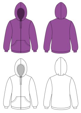 Unisex hoodie clipart