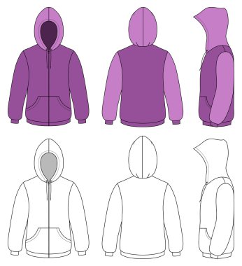 Unisex hoodie clipart