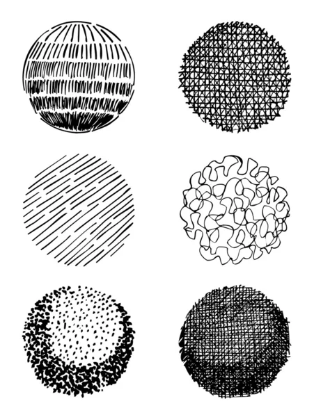 Artistic hand-drawn sphere — Stock Vector