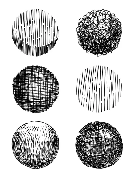 芸術の手描きの球 — ストックベクタ