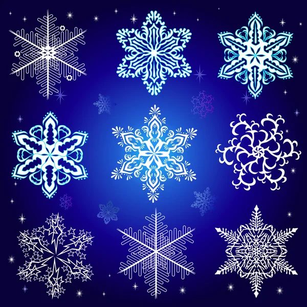 stock vector Set of snowflakes