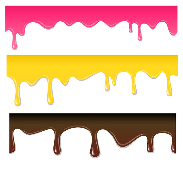 Vector seamless drips