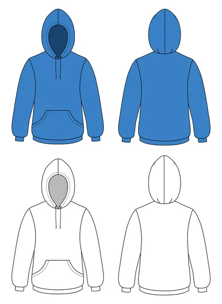 Unisex hoodie — Stockvector