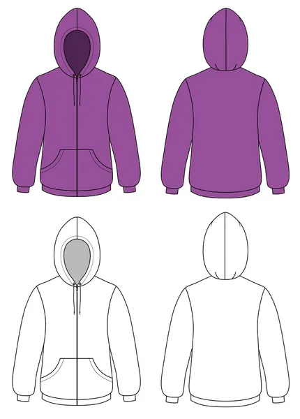 Unisex hoodie — Stock Vector