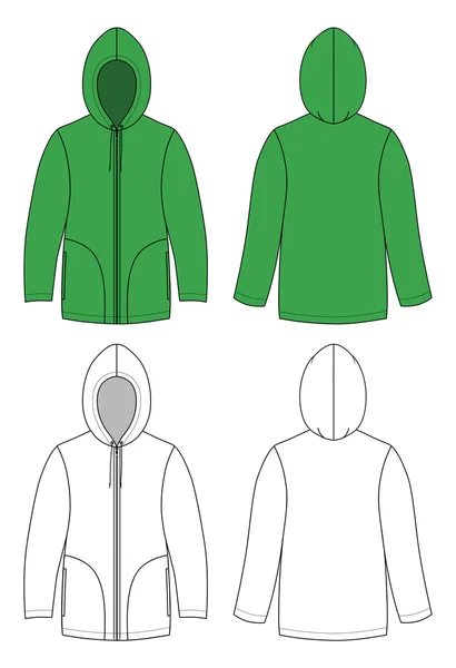 Unisex hoodie — Stok Vektör