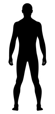 Naked standing man clipart