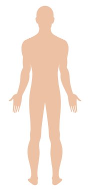 Naked standing man clipart