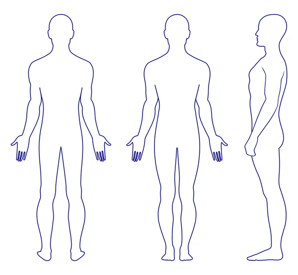 Άνθρωπος στέκεται γυμνό — Διανυσματικό Αρχείο